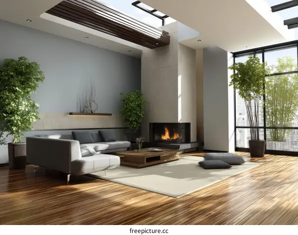 Modern Loft Living Room Interior Design