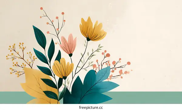 Floral Arrangement Illustration Background