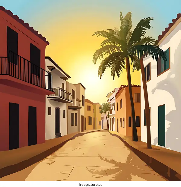 Sunny Day in the European City