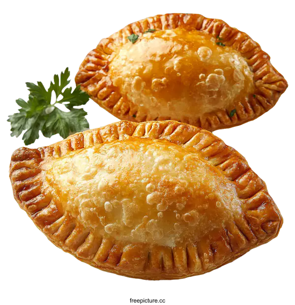 [Transparent Background PNG]Delicious Baked Empanadas on a White Background