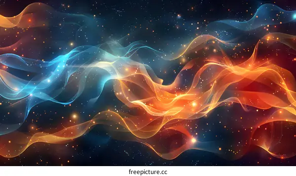 Abstract Wavy Colorful Background