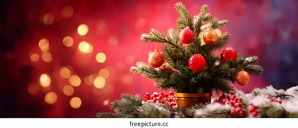 Christmas Miniature Tree with Decorations