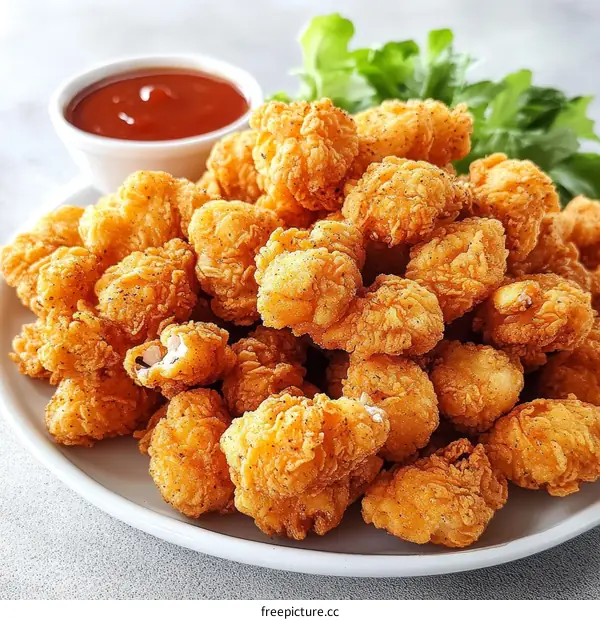 Crispy Fried Chicken Bites with Sauce
