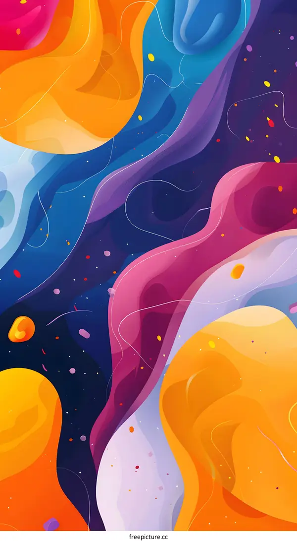 Abstract Colorful Background with Liquid Shapes
