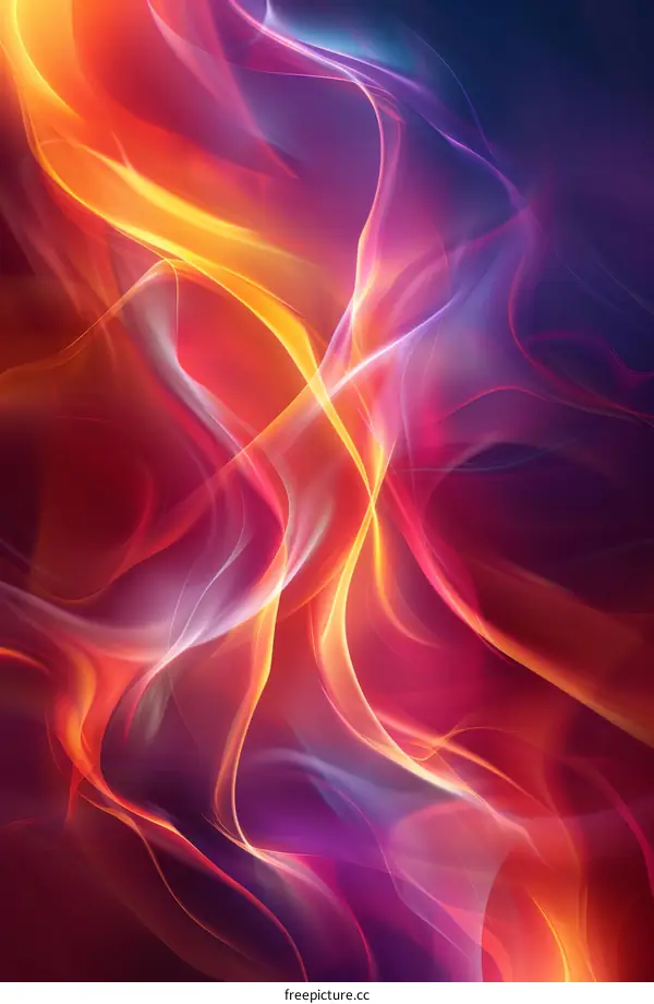 Abstract Colorful Flowing Lines