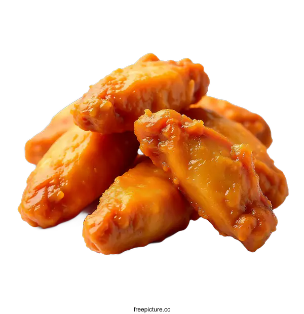 [Transparent Background PNG]Close Up of Delicious Glazed Chicken Wings