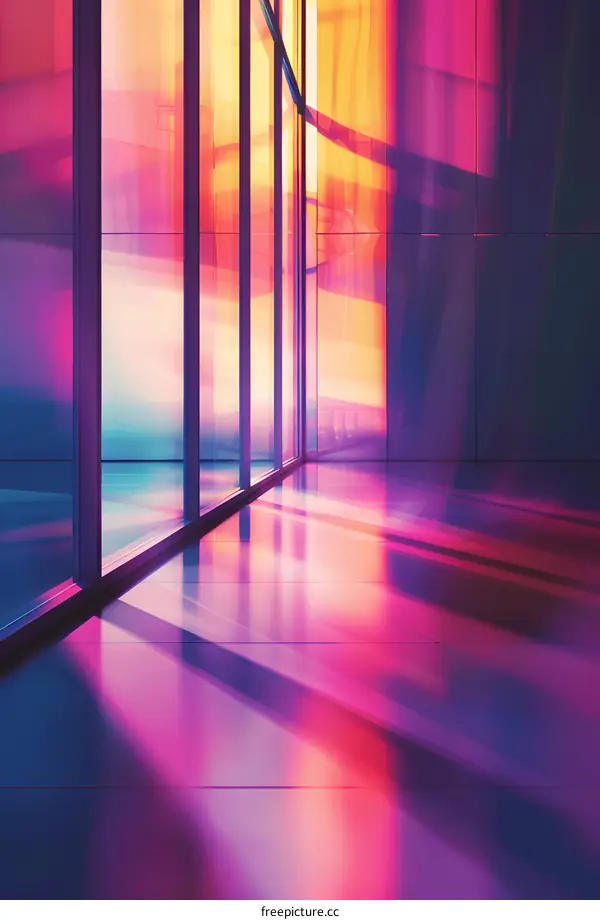 Abstract Minimalist Neon Light Background