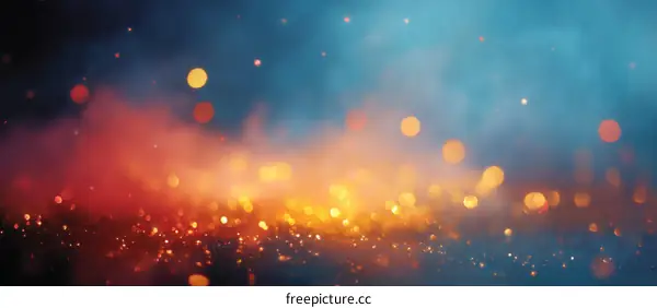 Abstract Bokeh Background with Warm Lights