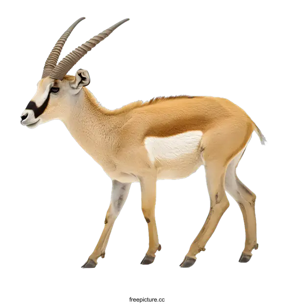 [Transparent Background PNG]Close Up of a Walking Antelope