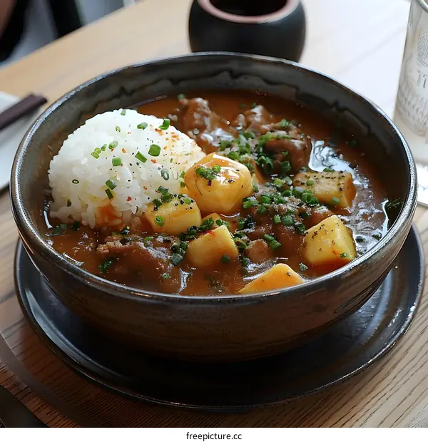 Japanese curry with rice