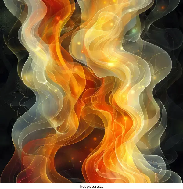 Abstract Flowing Lines of Color