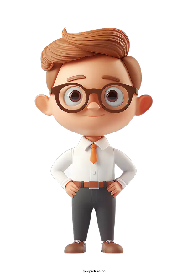 [Transparent Background PNG]3d rendering of a businessman