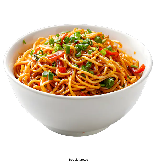 [Transparent Background PNG]noodles in white bowl
