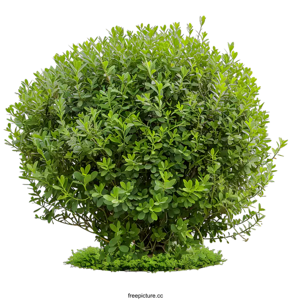 [Transparent Background PNG]Green Bush with White Background