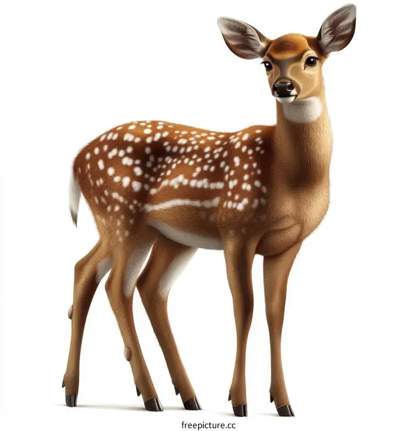 Detailed Illustration of a Spotted Fawn