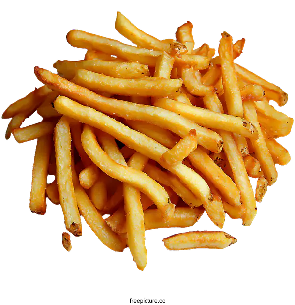 [Transparent Background PNG]Crispy French Fries Close-up