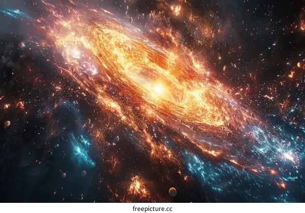 The Blazing Galaxy: An Enthralling Spectacle of Cosmic Wonder