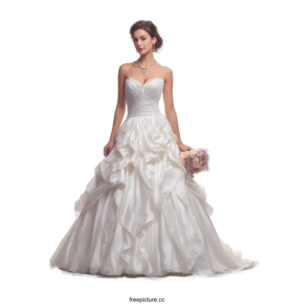 [Transparent Background PNG]Elegant Wedding Dress for a Beautiful Bride