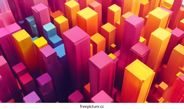 Abstract Colorful Geometric Shapes Background