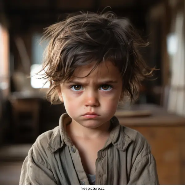 Portrait of a Pensive Boy