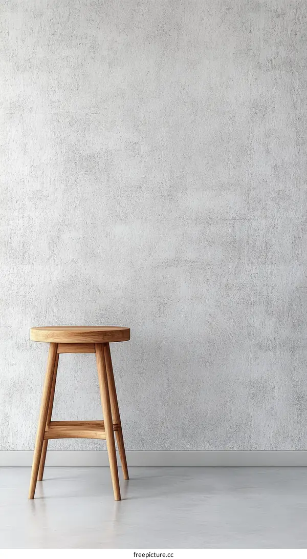 Wooden Bar Stool in Modern Interior