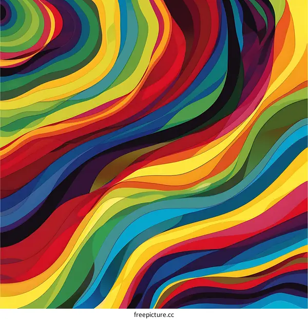 Abstract Colorful Wavy Background