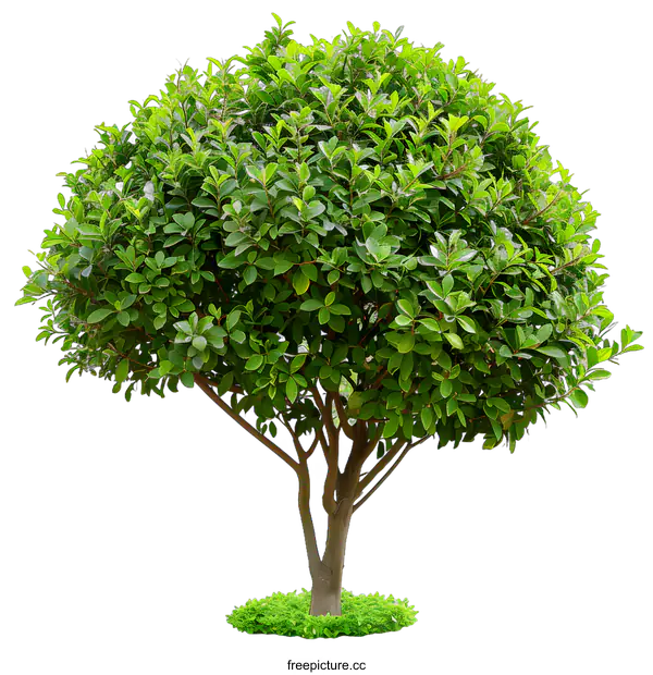 [Transparent Background PNG]Green Tree Isolated On White Background
