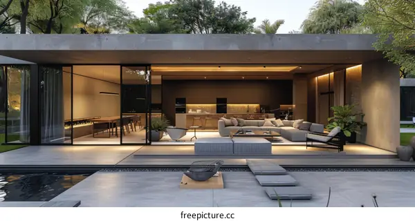 Modern Open Plan Home with Pool