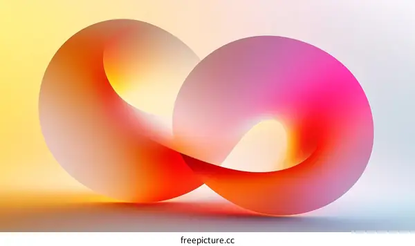 Abstract Colorful Intertwined Circles Design