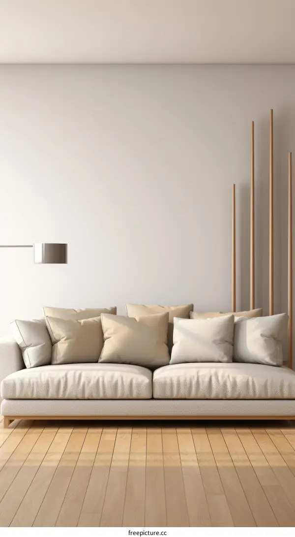 Bright and Airy Modern Living Room with Comfortable Sofa