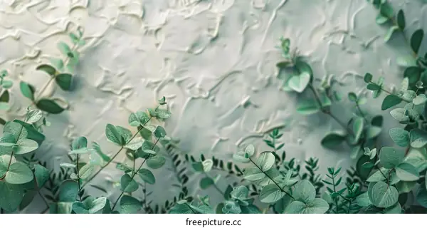 Eucalyptus Leaves Close-Up: Green Texture and Detail