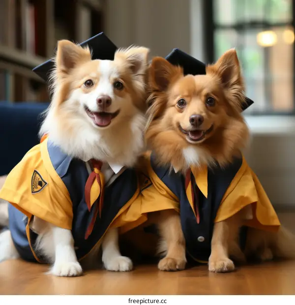 Graduation Day for Two Dogs