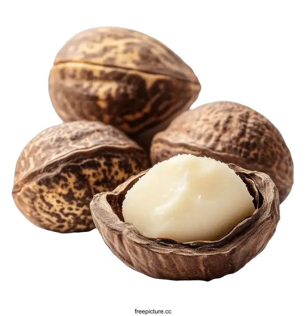 [Transparent Background PNG]Shea Butter in Nut Natural Product