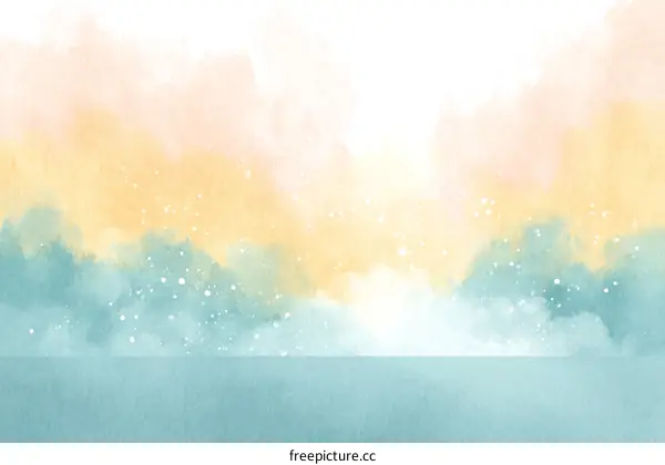 Soft Pastel Watercolor Sky Illustration