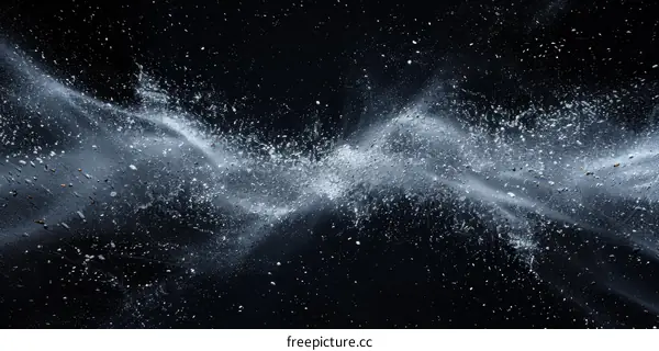 Black and White Image of a Comet