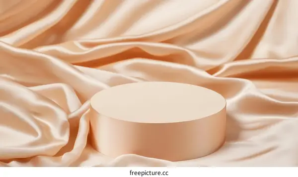 Beige Silk Fabric Display Stand