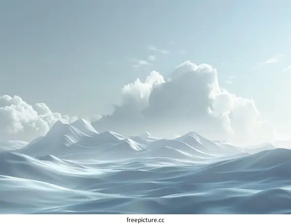 Snowy mountain range under blue sky