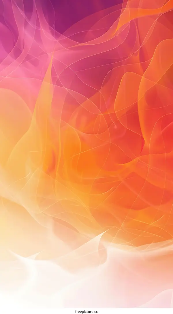 Abstract Orange And Pink Wave Background