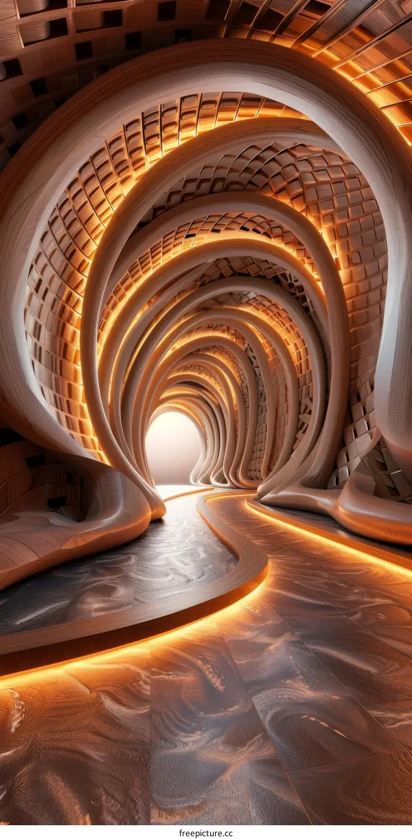 Abstract Architectural Tunnel Interior Design