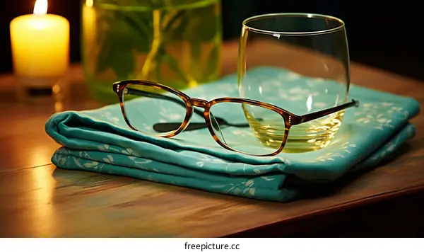 Still life with glasses and a glass on a table