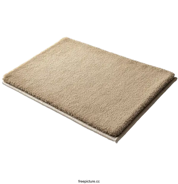 [Transparent Background PNG]Beige Rectangular Area Rug