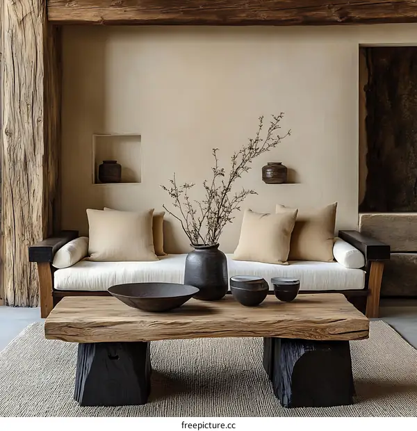 Rustic Modern Minimalist Living Room Design