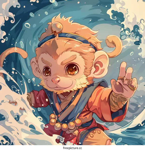 The Monkey King Sun Wukong in Journey to the West