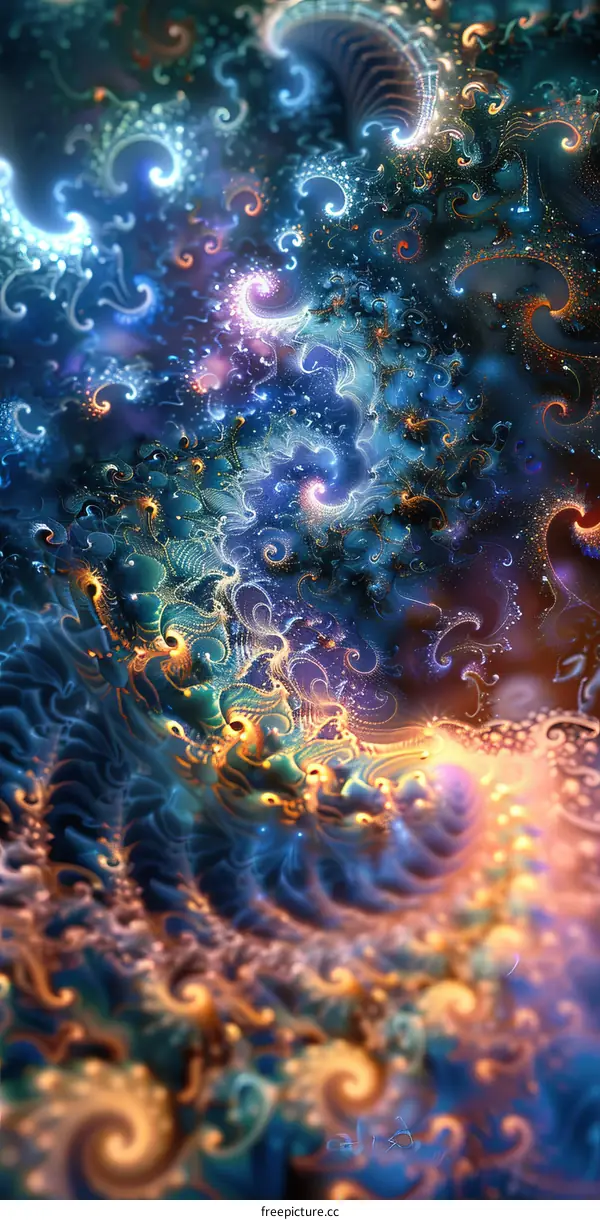 Colorful Fractal with Spirals