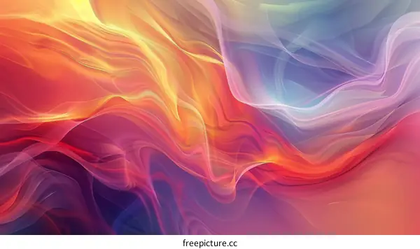 Abstract Colorful Flowing Lines Artwork