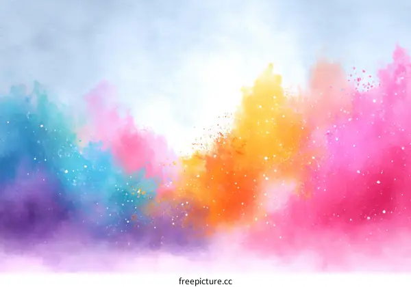 Colorful Abstract Powder Explosion Background