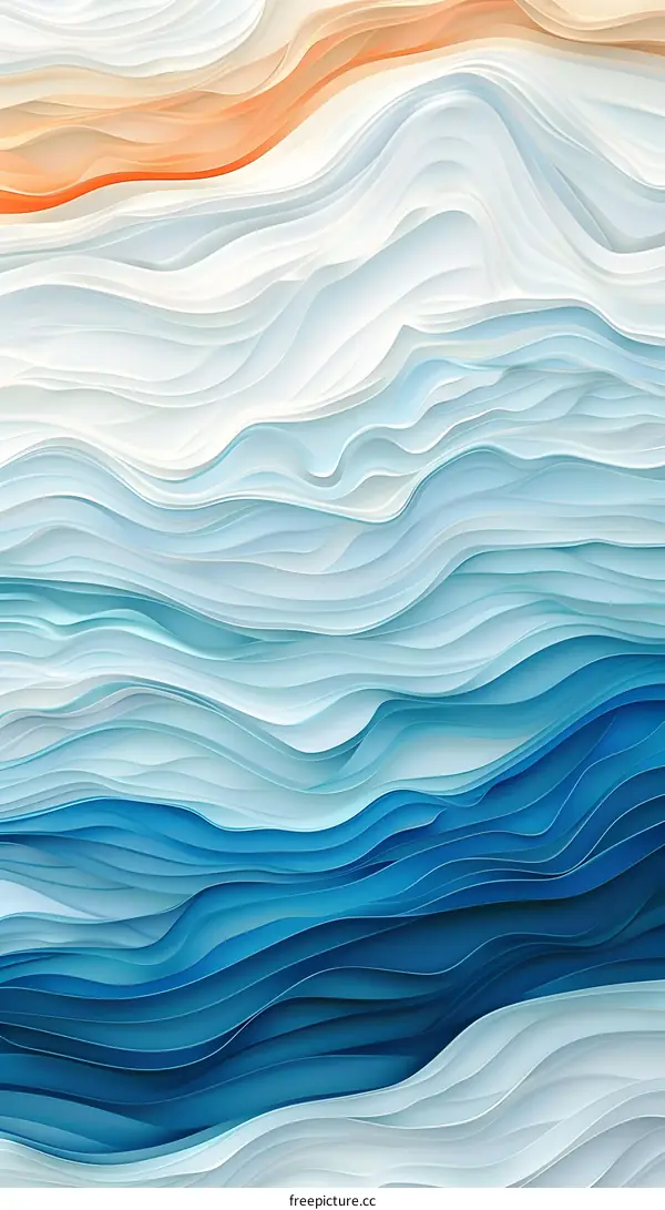 Abstract Blue Wave Background Design