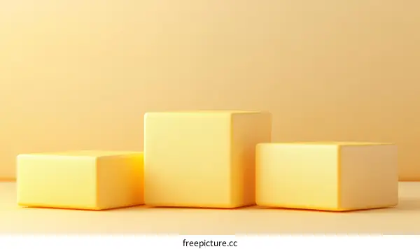 Pastel Yellow Geometric Product Display