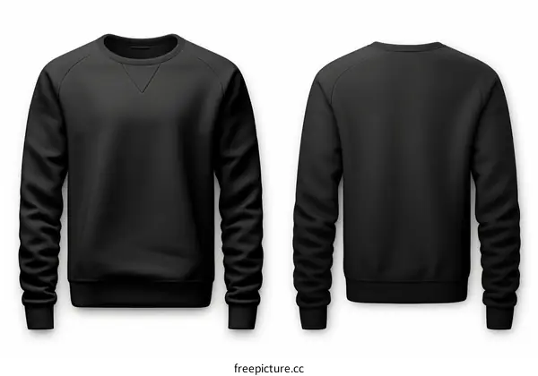 Black sweatshirt front and back