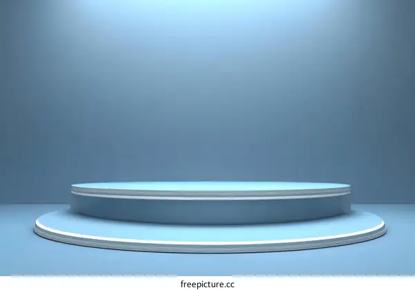 Abstract Light Blue Product Display Stand